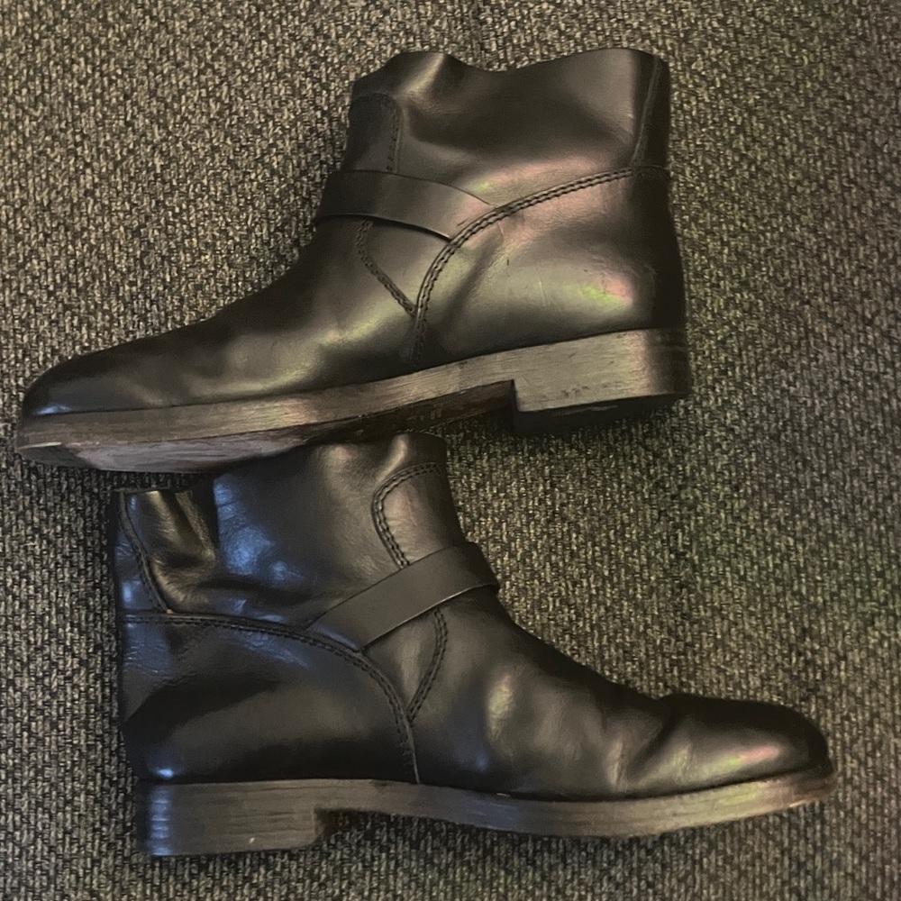 Golden goose leather hobby boot moto/ biker style  black size 40 made in Italy - Picture 3 of 10